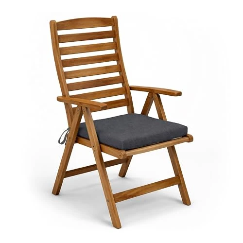 Offerta a tempo: POKAR Cuscino per Panca 50x50 cm | Sfoderabile con Lacci Antiscivolo | Seduta per Panchina, Panca da Giardino, Dondolo, Sedia | Interno ed Esterno | OEKO-TEX | Prodotto nell'UE | Antracite - 61.72% da 46.99 € a 17.99 €