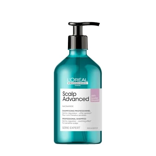 Offerta a tempo: L'Oréal Professionnel Paris Shampoo Lenitivo, Per Cuoio Capelluto Sensibile, Per Capelli Luminosi e Setosi, Con Niacinamide, Anti-Discomfort, Scalp Advanced, 500 ml - 0.00% da 25.41 € a 25.41 €