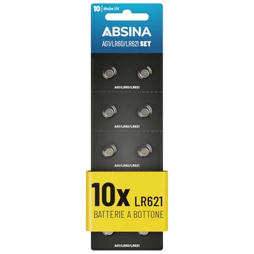 Offerta a tempo: ABSINA SR621SW AG1 LR621 Pile a bottone Alkaline - Batteria 364 orologio - 0.00% da 7.99 € a 7.99 €