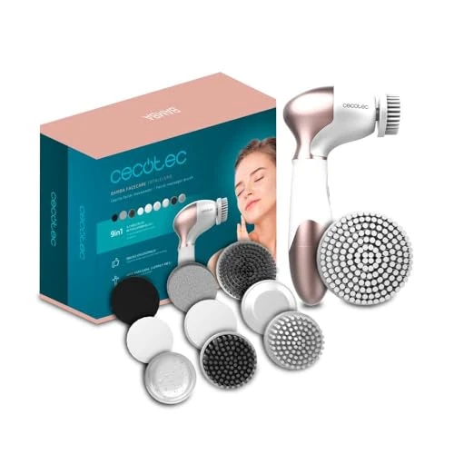 Limitiertes Angebot: Cecotec FaceCare TotalClean Gesichtsreinigungsbürste, tragbar, batteriebetrieben, 9 Aufsätze für Gesicht, Körper und Füße mit 360-Grad-Drehung, ergonomisches Design und Reisetasche von 14.90 EUR auf 14.90 EUR (Spare 0%)