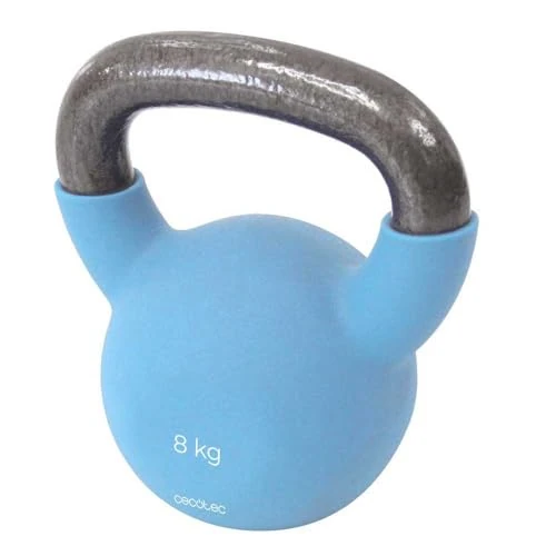 Cecotec Kettlebell-Gewicht von 8 kg Drumfit Kettlebell 8000 Neo. Neopren-Beschichtung, Gusseisen, ergonomischer Griff, ästhetisches Design und leicht zu reinigen, Abmessungen 17,9x12,8x20 cm
