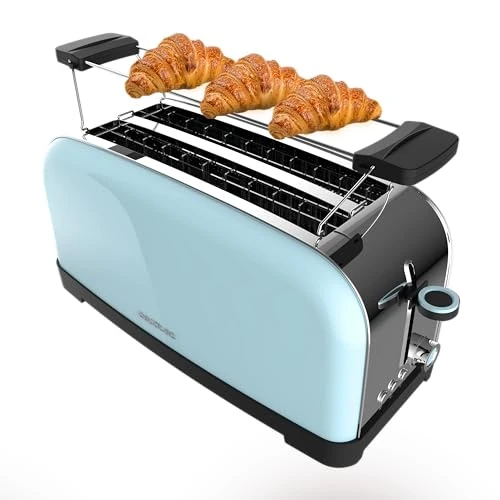 Offerta a tempo: Cecotec Tostapane Vertical 2 Fessure Lunghe Toastin' Time 1500 Blu. 1500 W, 4 Fette di Pane, Fessura Larga 3,8 cm, Supporto per Panini e Vassoio Raccogli Briciole, Acciaio Inossidabile e Blu - 0.00% da 37.90 € a 37.90 €