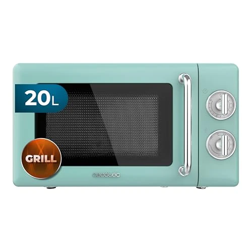 Offerta a tempo: Cecotec Microonde Meccanico con griglia da 20 L Proclean 3110 Retro Green. 700 W in 6 livelli, timer fino a 30 minuti, modalità sbrinamento, design vintage in verde, finiture in acciaio - 7% da 69.90 € a 64.90 €