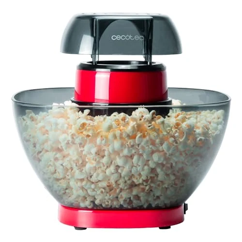 Cecotec Electric Popcorn Machine Fun&Taste P'Corn Easy. Popcorn Maker, 1200W, Air Injection System, Removable Bowl, Non-stick and Removable Lid, Compact Design
