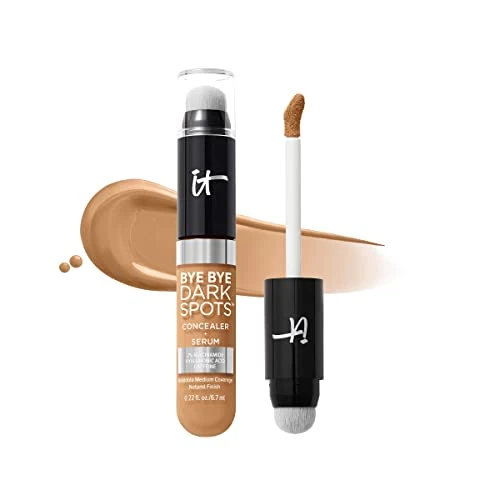 Limited offer: IT Cosmetics Bye Bye Dark Spots Concealer + Brightening Serum – 2% Niacinamide, Hyaluronic Acid & Caffeine - Medium Coverage, Natural Finish, All Skin Types - 0.22 fl oz from 29.10 USD to 29.10 USD (save 0%)