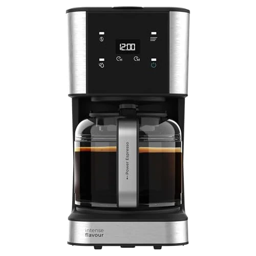 Cecotec Coffee 66 Drop & Touch filter coffee makers. Drip coffee maker with capacity up to 12 cups in stainless steel.