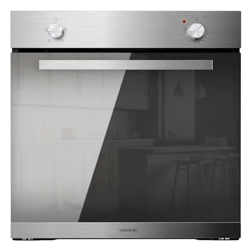 Cecotec Horno Integrable Convencional Bolero Hexa C126000 Mirror A. 2800W, Capacidad 77L, Bajo Consumo, 4 Funciones, Steam Assist, Steam EasyClean, Cooling Fan, Triple Glass, Luz Interior