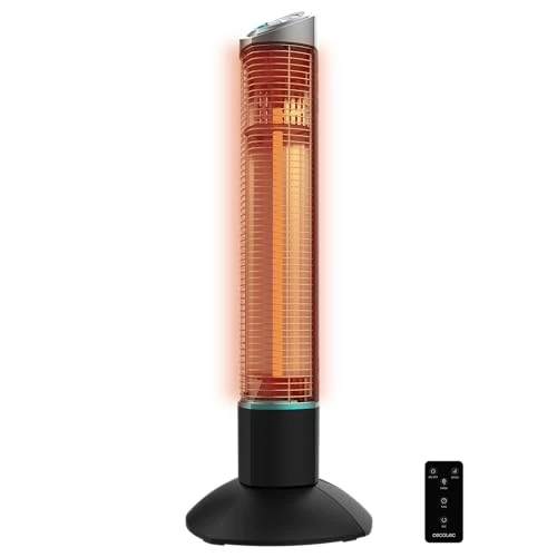 Limited offer: Cecotec Outdoor Heater Readywarm 1000 Power Tower. 1000 W I 2 Tiers, Halogen Technology, Oscillation, Ip55 Protection, Timer And Remote Control from 79.90 EUR to 51.90 EUR (save 35%)