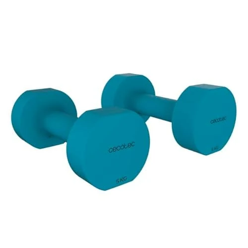 Cecotec Set di 2 Manubri da 5 Kg Ciascuno Drumfit 500 Doubleneo, Rivestimento In Neoprene, Design Compatto E Anti-Cuscinetto, Allenamento Di Forza, Mobilità, Equilibrio E Resistenza