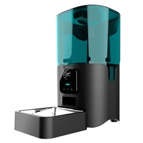 Offre limitee: Cecotec Distributeur Automatique de Nourriture pour Animaux Pumba 6000 Purrfect Meal Smart Vision. WiFi, Caméra, Enregistreur Vocal 6L, Contrôle des Portions, Alarme, Bol en Acier Inoxydable de 64.90 EUR a 39.90 EUR (economie 39%)