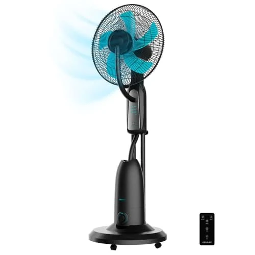 Offerta a tempo: Cecotec - Ventilatore per nebulizzatore d'acqua EnergySilence 490 Freshessence, 90W, diametro 40 cm, 5 lame, serbatoio da 2,8 L, Timer fino a 7,5 ore, indicatore a LED e oscillazione - 9% da 79.90 € a 72.90 €