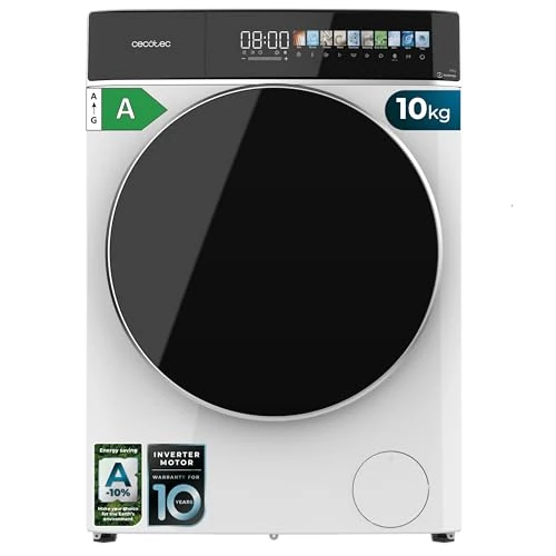 Offerta a tempo: Cecotec Lavatrice Carico Frontale 10 Kg Bolero DressCode 10900 Inverter FullColor A. 1400RPM, Basso Consumo, Display FullColor, 11 Programmi, Motore Inverter Plus, Vapore, Guarnizione Antibatterica - 0.00% da 283.90 € a 283.90 €