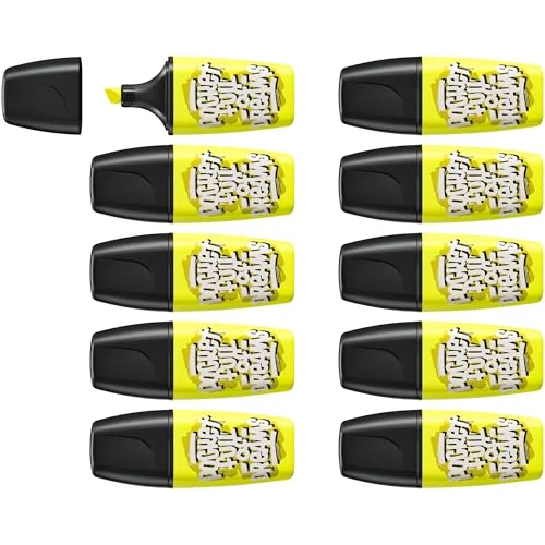 Offerta a tempo: STABILO BOSS MINI by Snooze One - Evidenziatore - Confezione da 10 - Giallo - 8% da 19.50 € a 17.98 €