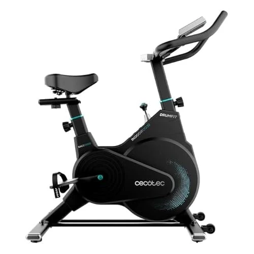 Offre limitee: Cecotec Vélo d'Appartement d'Intérieur Compact DrumFit Indoor 10000 Race. Volant d'Inertie 10 kg Écran LCD, Support d'Appareils, Cardiofréquencemètre, Résistance à la Friction, Selle et Guidon de 129.00 EUR a 92.90 EUR (economie 28%)