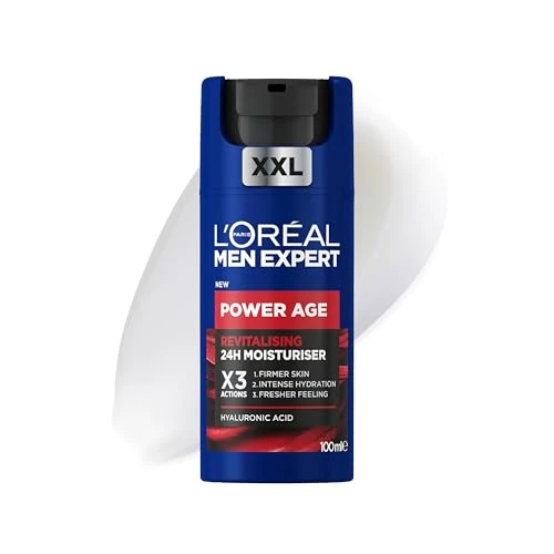 Offerta a tempo: L'Oréal Paris Men Expert, Crema Rivitalizzante Power Age, 24H Idratazione, Con Acido Ialuronico, 100 ml - 20% da 23.13 € a 18.40 €