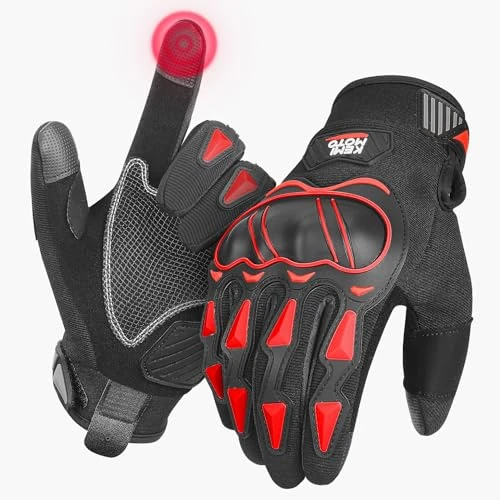 Offre limitee: KEMIMOTO Gants de Moto Homologués CE 1KP, Gant Tactique Militaire Respirant à écran Tactile Plein-Doigt pour la Course de Moto, Gants Scooter Anti-Glissant, Gants Moto Scooter pour Femme et Homme de 14.99 EUR a 14.99 EUR (economie 0%)