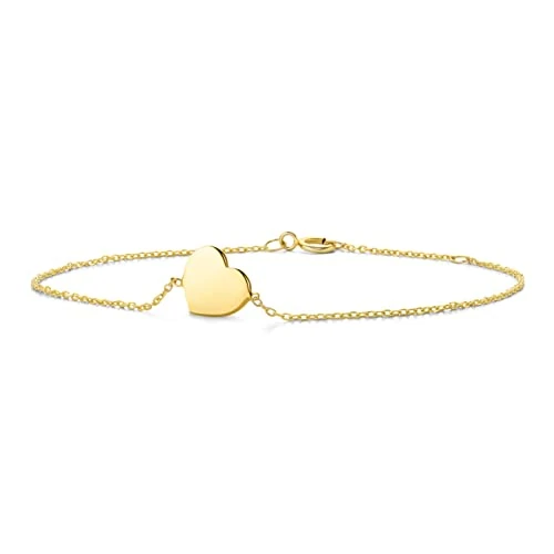 Limited-time offer: OROVI Heart Yellow Gold Bracelet for Women in 9 Carat Gold, Hypoallergenic Bracelet - including jewellery box - Made in Italy from 199.90 GBP to 199.90 GBP (save 0%)