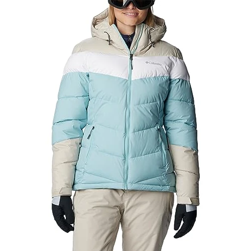 Offerta a tempo: Columbia Abbott Peak Insulated Jacket, Giacca Da Sci Donna, Aqua Haze/Dark Stone/White, Taglia S - 0.00% da 189.00 € a 189.00 €