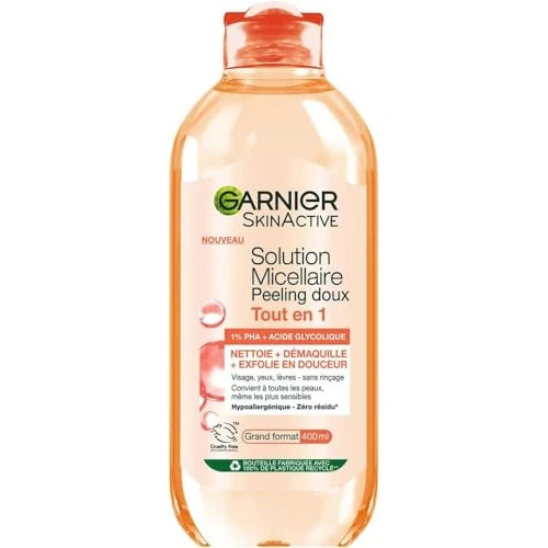 Limitiertes Angebot: Garnier - Mizellenwasser All-in-1 Sanftes Peeling – 1% PHA & Glykolsäure – Peeling & Glättend – für alle Hauttypen – ohne Ausspülen – vegane & hypoallergene Formel – 400 ml von 6.51 EUR auf 6.51 EUR (Spare 0%)