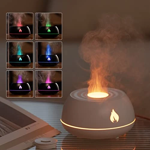 Aromatherapy Diffuser, 130 ml, Aromatherapy Humidifier, Perfume Diffuser, 7 Colour Gradients, Can Be Used In Bedroom, Office, Living Room (White)