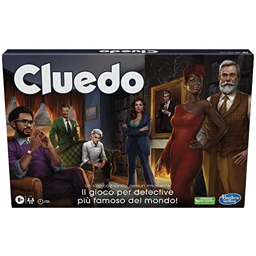 Cluedo Classico Refresh (spel in de box, Hasbro Gaming), voor kinderen en meisjes vanaf 8 jaar, Cluedo herzien voor 2-6 spelers, mysteriespellen en onderzoeksspelletjes voor het gezin