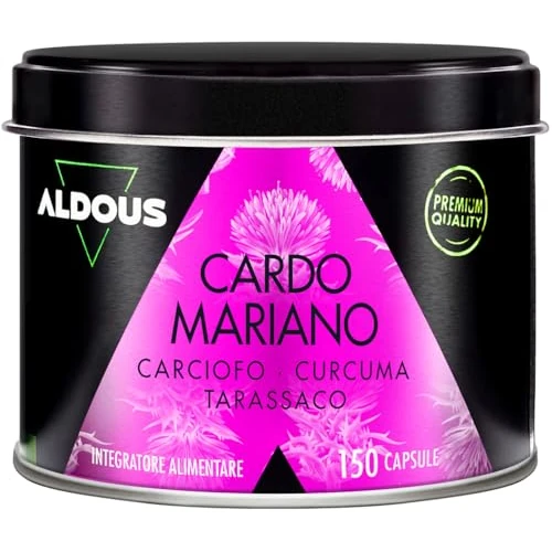Limitiertes Angebot: Mariendistel Kapseln mit Kurkuma, Artischocke, Löwenzahn und Desmodium - 150 Kapseln Detox - Maximale Entschlackende Dosis mit 80% Silymarin - Leberentgiftung, Bessere Verdauung - ALDOUS von 26.97 EUR auf 25.96 EUR (Spare 4%)