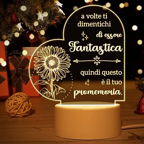 Offerta a tempo: Regalo Donna Compleanno, Idee Regalo Donna, Regali Mamma, Girasole, Lampada - 0.00% da 12.99 € a 12.99 €
