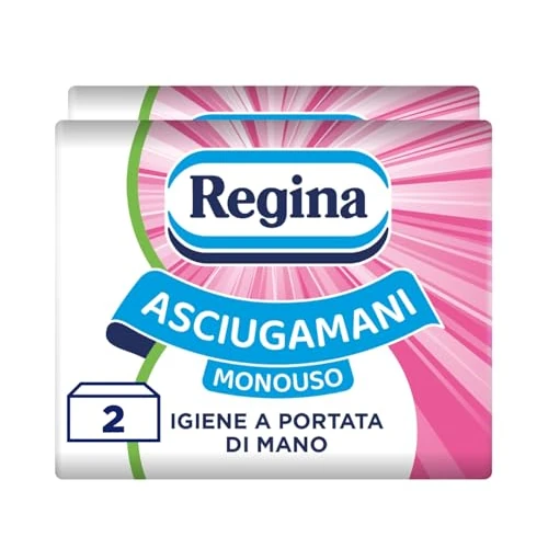 Regina Wegwerphanddoeken, 2 verpakkingen met 100 diensten, praktisch en hygiënisch, 100% FSC-cellulose, biologisch afbreekbaar, dispenserverpakking