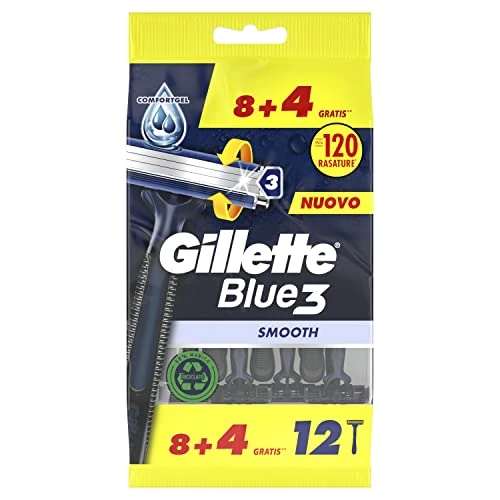 Gillette Jednorazowa Maszynka Do Golarki Mężczyzn 3 ostrza Z 40° Oscylacyjną Głowicą I Strip Lubrastrip Smar Z Technologią Comfortgel