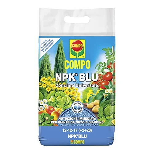 COMPO NPK BLU, Concime Universale Granulare per Orto e Giardino, Pronto Effetto, 4 kg