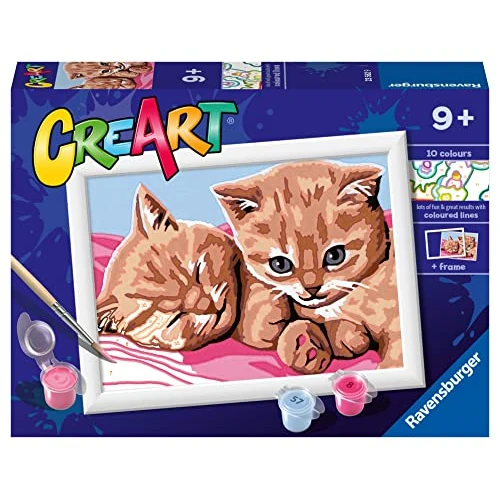 Offerta a tempo: Ravensburger - Creart Serie E Gattini Rossi | Kit Pittura Bambini | Dipingere Con I Numeri Include Tutto Il Necessario | Giochi Bambini 7 Anni O Più | Creart 7 Anni - 29% da 11.90 € a 8.49 €