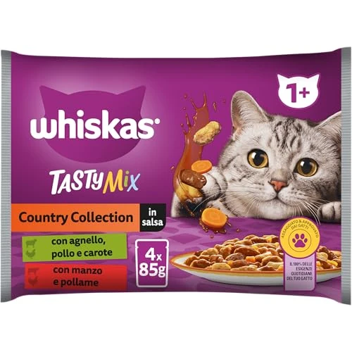 Tijdelijke aanbieding: Whiskas Tasty Mix natvoer voor katten, volwassenen, Country in Sauce, collectie 13 x 4 x 85 g, zak van 36.83 EUR naar 36.83 EUR (korting 0%)