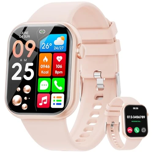 Offre limitée : Montre connectée pour homme femme, écran de 1,85" avec appel Bluetooth et réponse mains libres, montre intelligente avec podomètre, moniteur de fréquence cardiaque, montre de fitness pour Android de 24.99 € à 24.99 € (0.00% de remise)