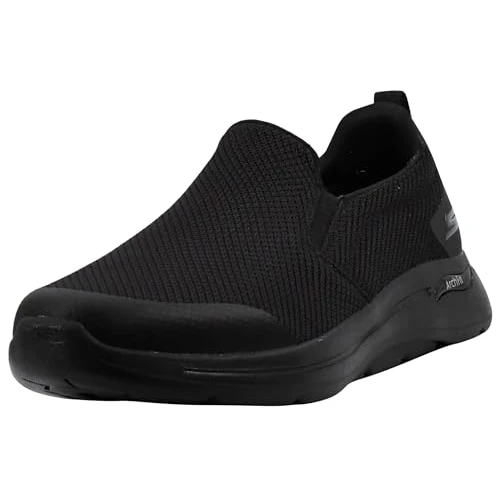 Offre limitée : Skechers Hommes Free Slip-ins: Go Walk Flex No Hands Sneaker Baskets, Noir/Gris, 25.0 cm de 63.28 € à 63.28 € (0.00% de remise)