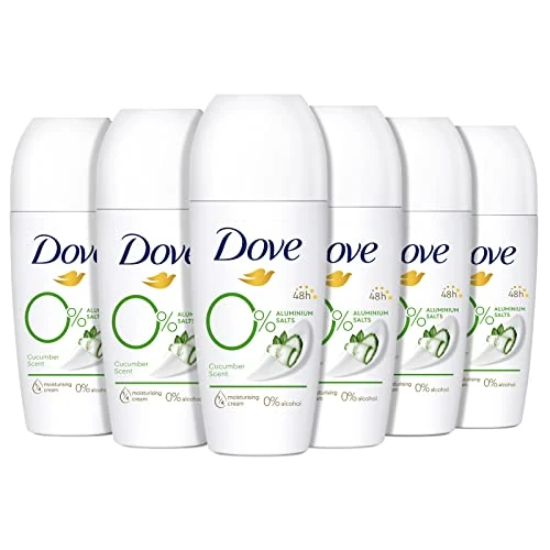 Oferta limitada: Dove 0% Desodorante Roll-On Pepino y Té Verde Protección 48 horas Antitranspirante, 50 ml, pack de 6 Unidades de 17.94 EUR a 17.94 EUR (ahorro 0%)