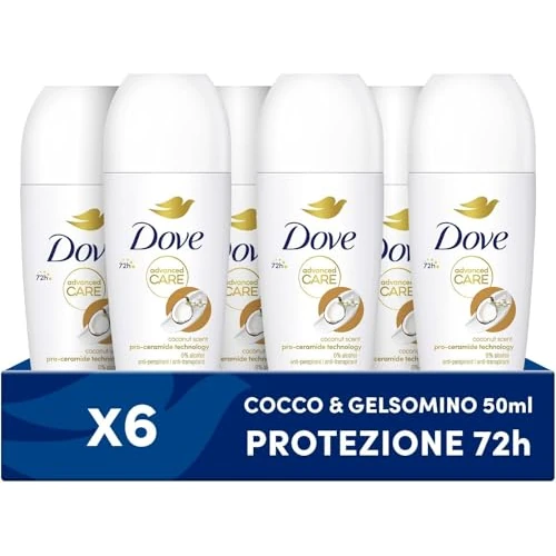 Offre limitée : DOVE - Déodorant Femme Advanced Care Parfum Noix de Coco - Bille Anti-transpirant - 72h de protection - Sans alcool - 50 ml, Lot de 6 de 19.74 EUR à 12.48 EUR (remise 36%)