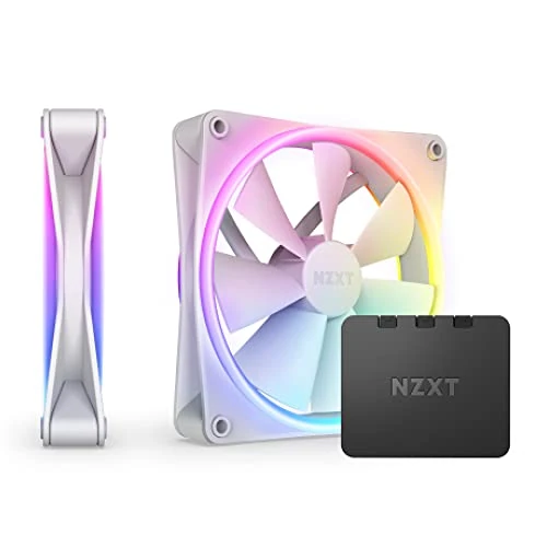 期間限定オファー: NZXT (エヌズィーエックスティー) F140 RGB デュオ ツインパック - 2 x 140mm 両面RGBファン RGBコントローラー付き – 個別にアドレス指定可能なLED20個 – バランスの取れた風量と静圧 – 流体ダイナミックベアリング – PWM – ホワイト 通常価格 53.70 JPY セール価格 39.90 JPY (割引 26%)