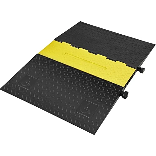 Offerta a tempo: VEVOR Passacavo in Gomma per Protezione dei Cavi Tubi a Pavimento 5 Canali 3,3 x 3,05 cm, Rampa Passacavo Modulare Impermeabile Carico Max. 10000 kg, Protezione dei Cavi Nero Giallo - 0.00% da 139.90 € a 139.90 €