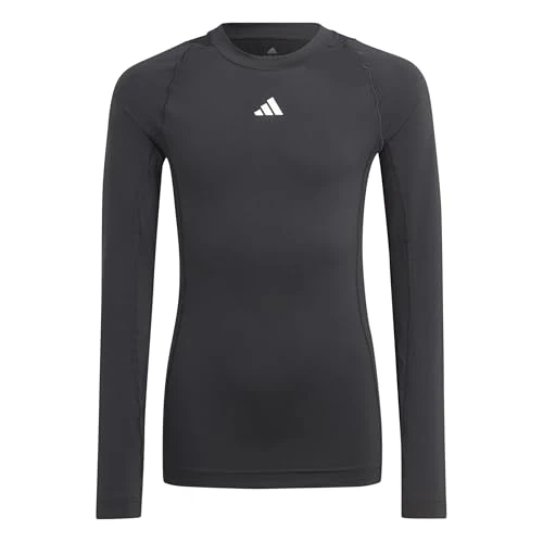 Offerta a tempo: adidas Bambini e Ragazzi Techfit Aeroready Longsleeve Youth Shirt, Black, 15-16 Years - 43% da 33.00 € a 18.72 €