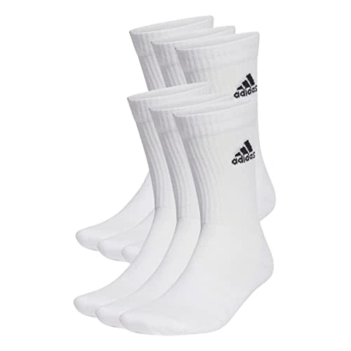 Offerta a tempo: adidas Unisex - Bambini e ragazzi Cushioned Sportswear Crew Socks 6 Pairs, White/Black, 43-45 - 49% da 23.00 € a 11.78 €