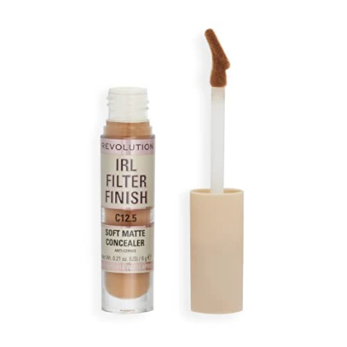 Makeup Revolution, Corrector IRL Filter Finish, Cobertura de Media a Total, C12.5, 6g