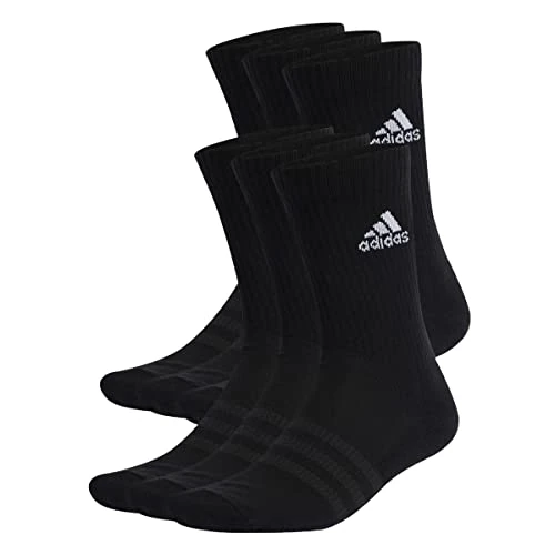 Limited-time offer: adidas Unisex Kids Cushioned Sportswear Crew Socks 6 Pairs, Black / White, 2-3 Years from 10.00 GBP to 10.00 GBP (save 0%)
