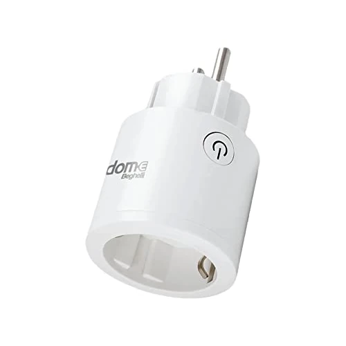Beghelli - Smart Dom-e Shuko 10/16 Socket, Switch or WiFi, Programmable Timer, Energy Monitor, Overload Protection, Alexa Voice Control and Google Home