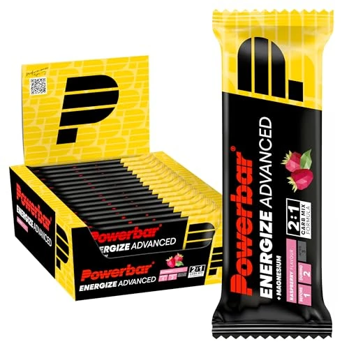 Powerbar - Energize Advanced - Raspberry - 15x55g - Barretta energetica ad alto contenuto di carboidrati - magnesio e sodio