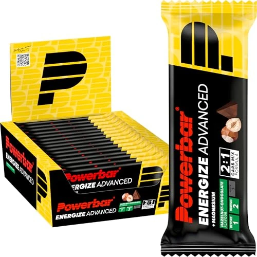 Offerta a tempo: Powerbar - Energize Advanced - Hazelnut Chocolate - 15x55g - Barretta energetica ad alto contenuto di carboidrati - magnesio e sodio - 27% da 29.99 € a 21.84 €