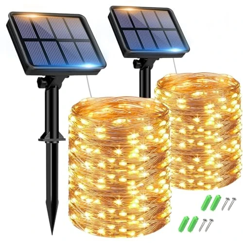 btfarm Solar Fairy Lights Outdoor 34 m 300 LED Pack of 2