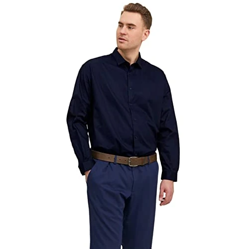 Tijdelijke aanbieding: Jack & Jones Heren overhemd plus size loose fit overhemd, Navy Blazer/Fit: losse pasvorm, 6XL van 29.90 EUR naar 29.90 EUR (korting 0%)