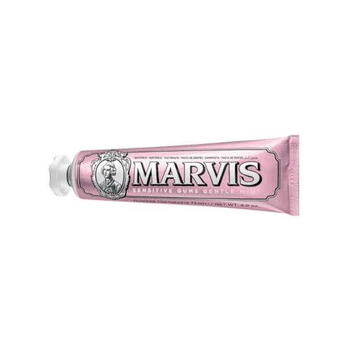 Offerta a tempo: Marvis Dentifricio gengive sensibili alla menta, 75 ml, aiuta a rimuovere la placca dentale e ridurre la sensibilità delle gengive, freschezza duratura - 45% da 9.90 € a 5.40 €