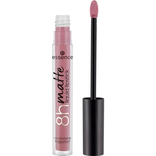 Essence 8H Matte Liquid Lipstick Highly Pigmented With Smudge-Proof Matte Finish Vegan And Cruelty Free 06 Cool Mauve Gezondheid en persoonlijke verzorging