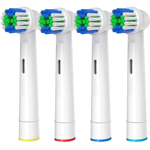 GENKENT Testine di Ricambio per Testine Oral B Spazzolino Elettrico Compatibile con Braun Oral b, 4 Pezzi Testina Professionali, Compatibili con Pro